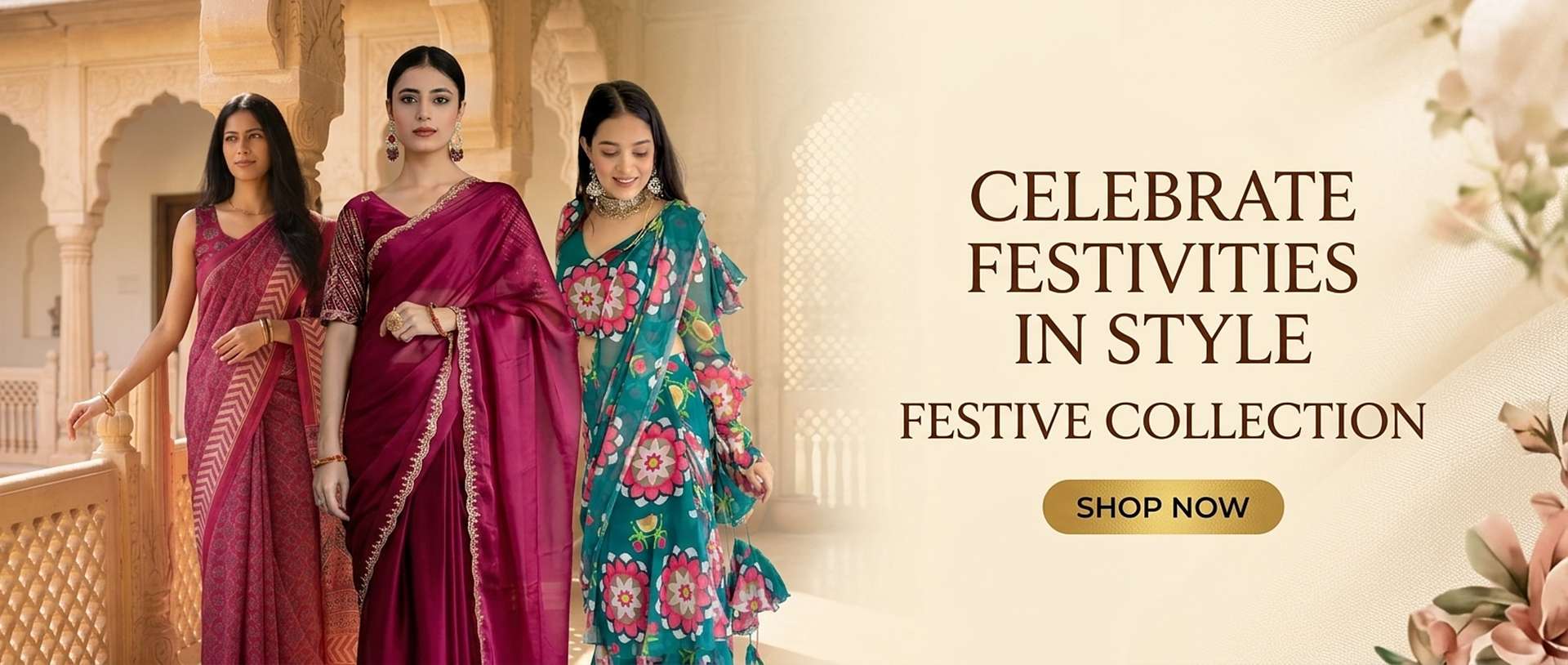 Festive Navratri saree campaign