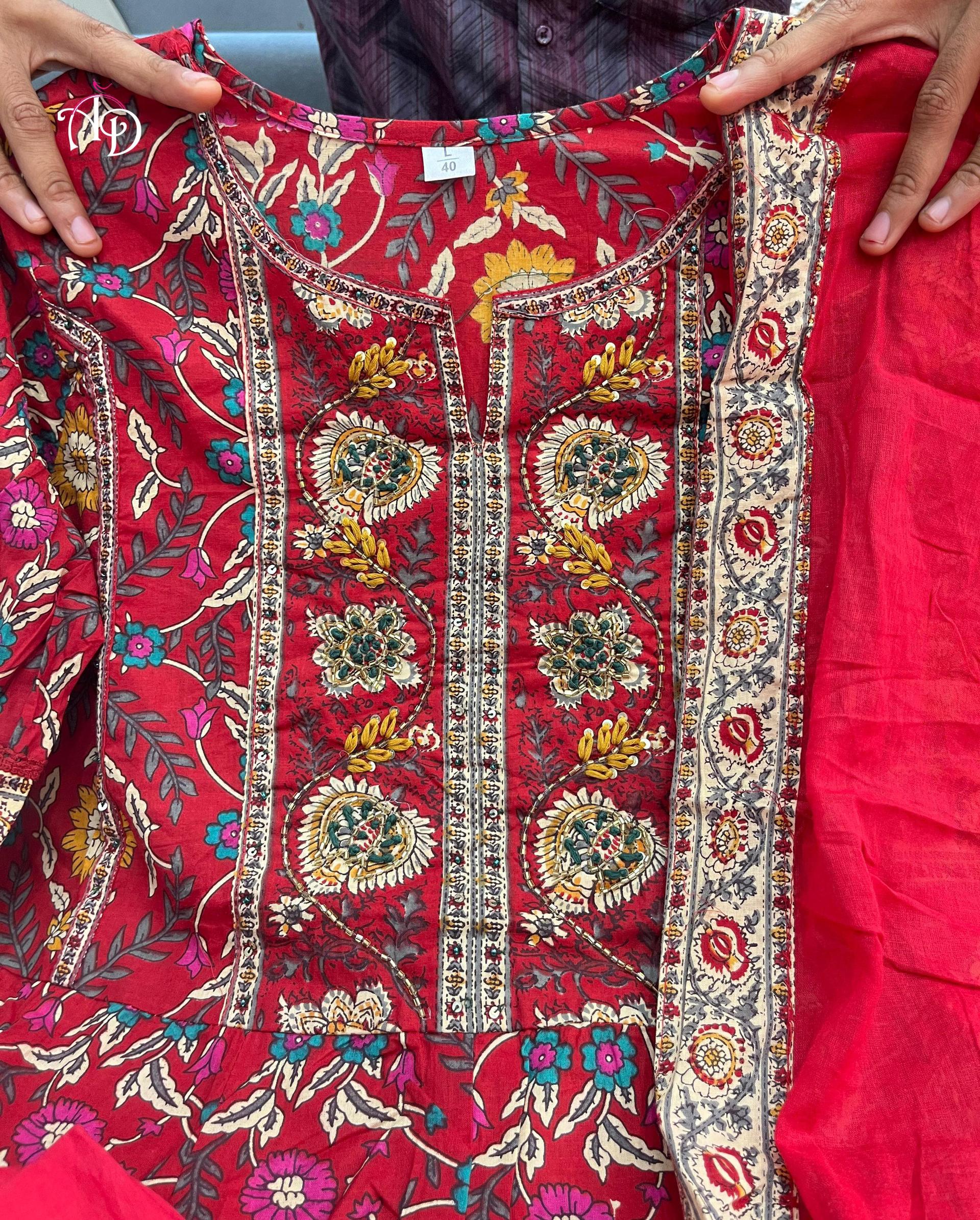 Cotton Printed Kurta Set  - Image 6