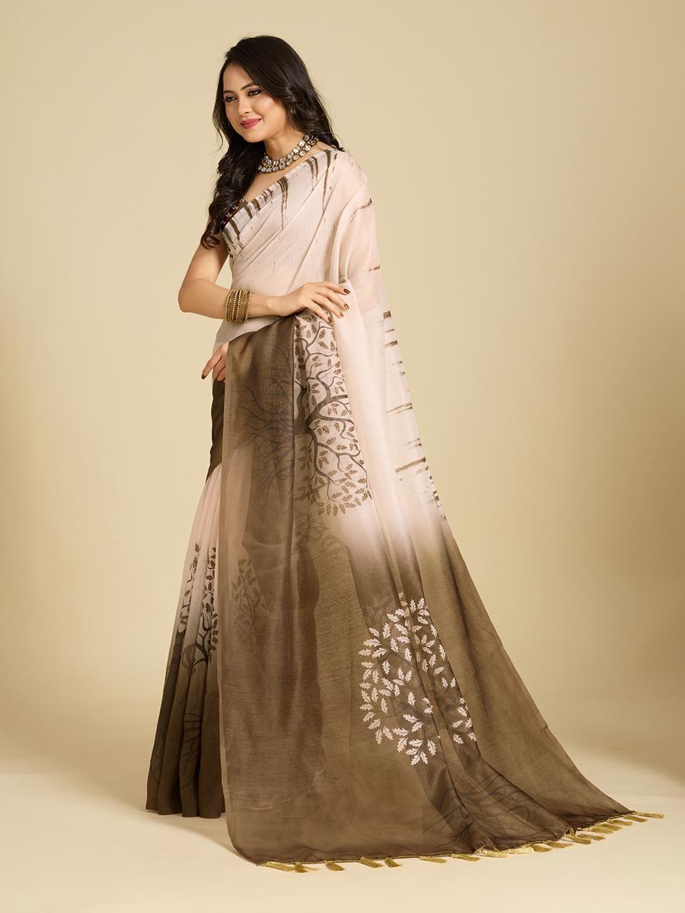 Lightweight Printed Saree With Rich Border