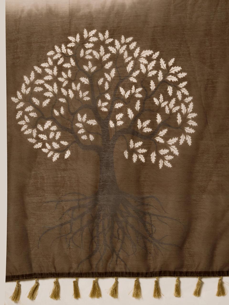 Lightweight Printed Saree With Rich Border - Image 3