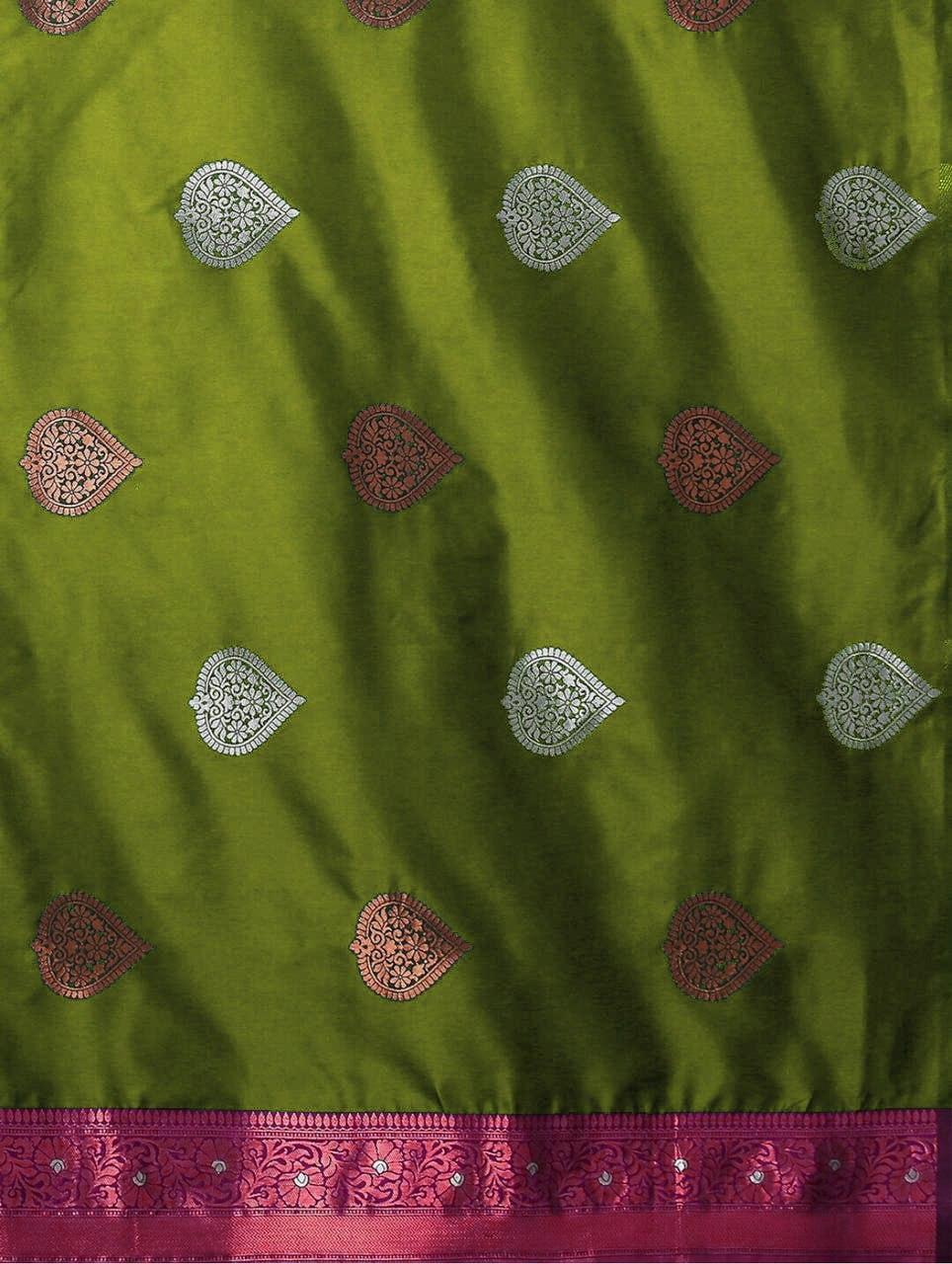 Silk Blend Saree With Rich Zari Motifs – 5 Colors - Image 2